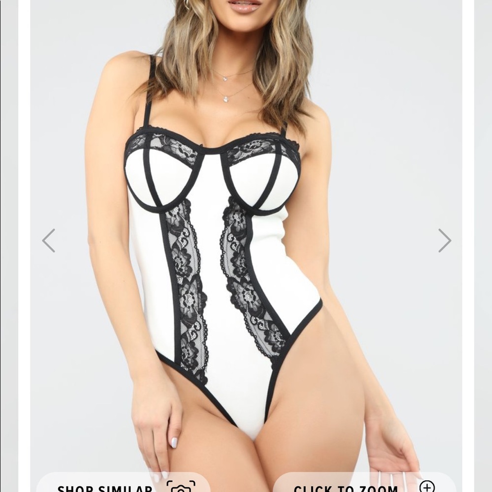 Lace Contrast Bandage Bodysuit